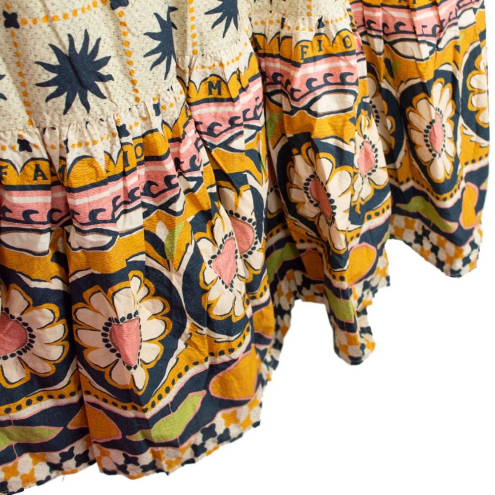 Farm Rio Natural Tropical Sunshine V-neck Maxi Dress - Picture 12 of 15